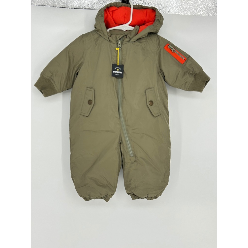 "NWT"‎ Baby Gap Warmest Water Repellent Winter Flight/Snow Suit Olive Green 3-6m